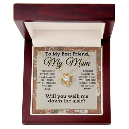 Mom, Will You Walk Me Down The Wedding Aisle, Give Me Away Proposal, Mother of the Bride Gift , Terracotta, Rust And Gold Wedding Theme - Liliana and Liam