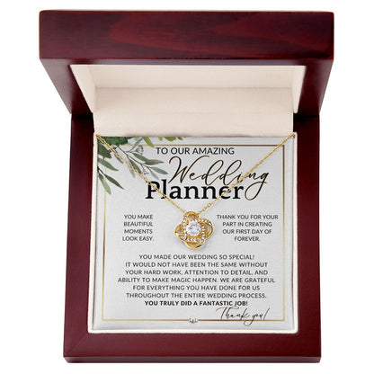 Wedding Event Planner Gift - Thank You From The Couple - Gratitude Gift, Token of Appreciation , White and Green, Eucalyptus Wedding - Liliana and Liam