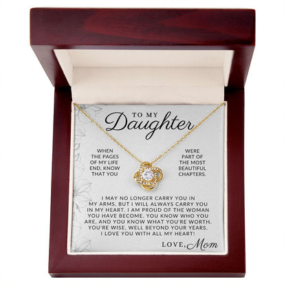 The Best Part - To My Daughter (From Mom) - Mother to Daughter Gift - Christmas Gifts, Birthday Present, Graduation Necklace, Valentine's Day