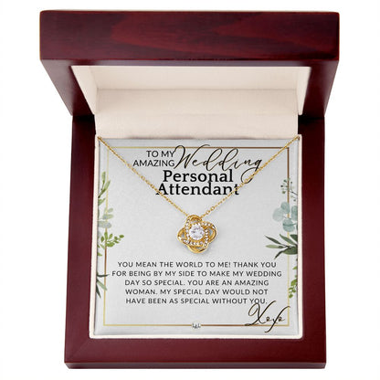 Wedding Personal Attendant Thank You Gift - Wedding Helper, Bridal Concierge, Lady in Waiting , White and Green, Eucalyptus Wedding - Liliana and Liam