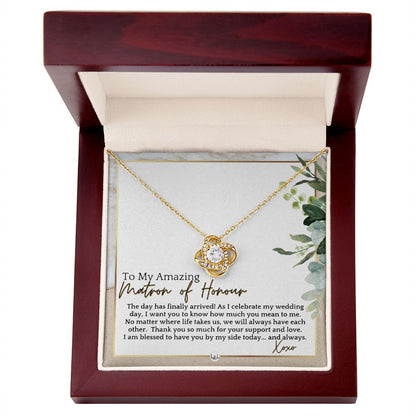 Matron of Honour Thank You Gift - On My Wedding Day Gift From Bride - Wedding Party Accessories , Beach and Destination Wedding Theme - Liliana and Liam