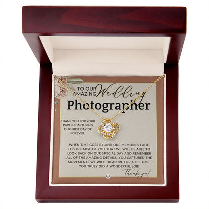 Wedding Photographer Gift - Thank You From The Couple - Gratitude Gift, Token of Appreciation , Terracotta, Rust And Gold Wedding Theme - Liliana and Liam