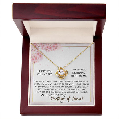 Matron of Honor Proposal Gift - Be My MOH Gift From Bride - By My Side - Wedding Party Accessory , Pink Floral and Boho Wedding Theme - Liliana and Liam