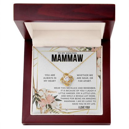 Mammaw Gift - Beautiful Women's Pendant - From Granddaughter, Grandson, Grandkids - Great For Mother's Day, Christmas, or Birthday - Liliana and Liam
