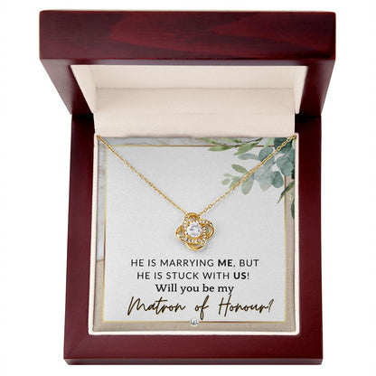 Matron of Honour Proposal Gift - Be My MOH Gift From Bride - Wedding Party - Stuck With Us , Beach and Destination Wedding Theme - Liliana and Liam