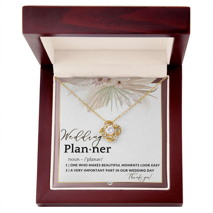 Wedding Event Planner Gift - Thank You From Bride & Groom - Gratitude Gift, Token of Appreciation , Pink Floral and Boho Wedding Theme - Liliana and Liam