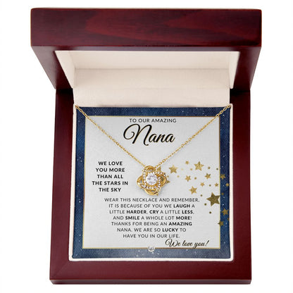 Our Nana Gift - Meaningful Necklace - Great For Mother's Day, Christmas, Her Birthday, Or As An Encouragement Gift - Liliana and Liam