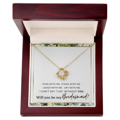 Bridesmaid Proposal - Wedding Party Jewelry Accessory From Bride - Be My Bridesmaid , White and Green, Eucalyptus Wedding - Liliana and Liam