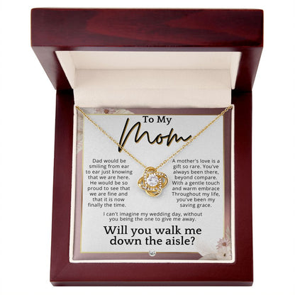 Mom, I'd Love You To Walk Me Down The Aisle - Give Me Away Proposal, Mother of the Bride Gift , Pink Floral and Boho Wedding Theme - Liliana and Liam