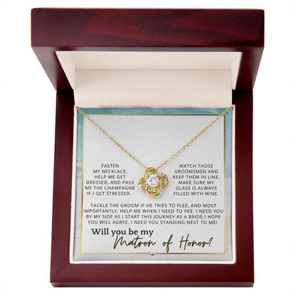 Matron of Honor Proposal Gift - Unique Be My MOH Gift From Bride - I Need You - Wedding Party , Beach and Destination Wedding Theme - Liliana and Liam