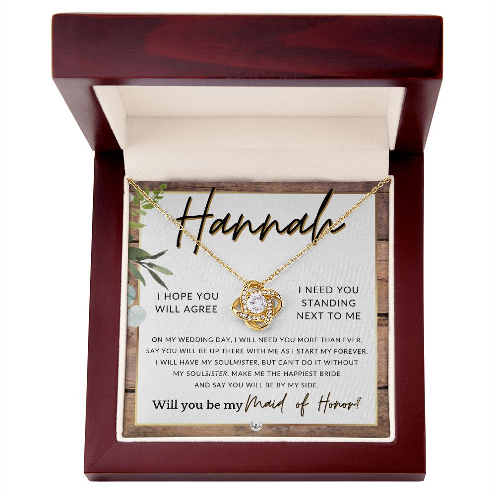 Maid of Honor Proposal, Custom Name - Be My Maid Of Honor, MOH Gift From Bride, Be By My Side , Rustic and Wood Wedding Theme