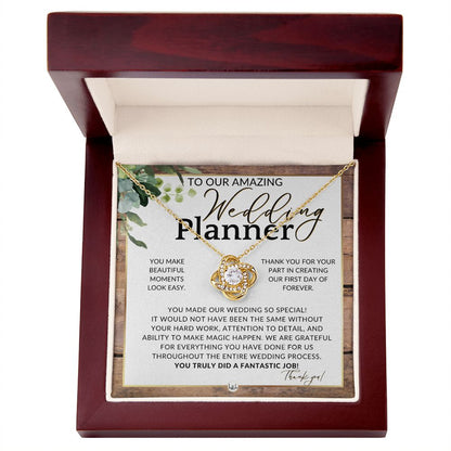 Wedding Event Planner Gift - Thank You From The Couple - Gratitude Gift, Token of Appreciation , Rustic and Wood Wedding Theme - Liliana and Liam