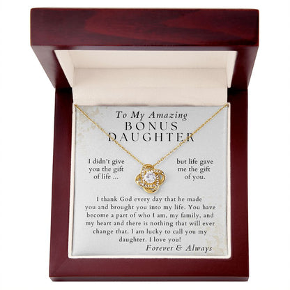 My Family, My Heart -  Gift For Bonus Daughter - From Stepmom or Bonus Mom - Christmas Gifts, Birthday Present for Her, Valentine's Day, Graduation