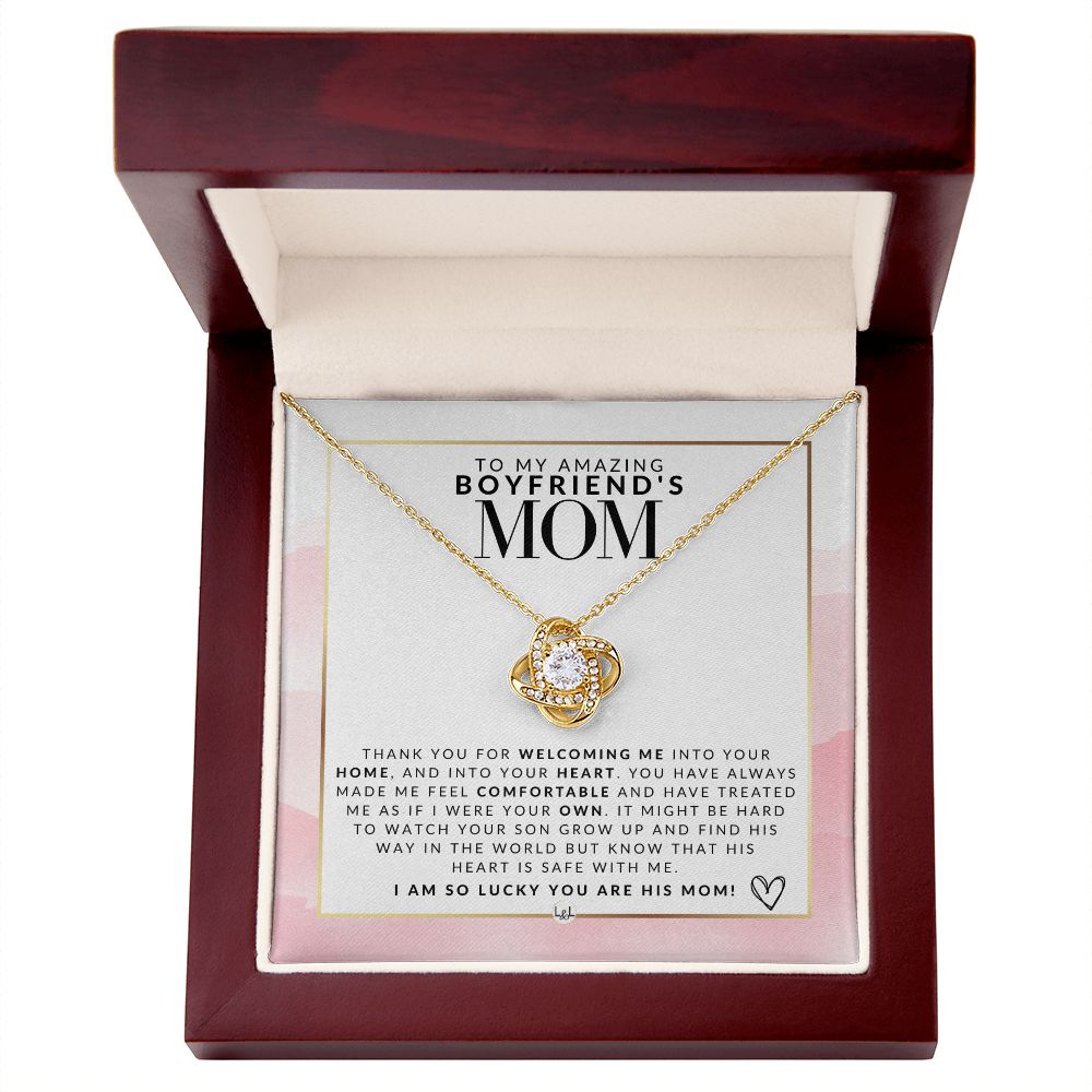 to My Boyfriend's Mom Gift - Great for Mother's Day, Christmas, Her Birthday, or As An Encouragement Gift 18K Yellow Gold Finish / Standard Box