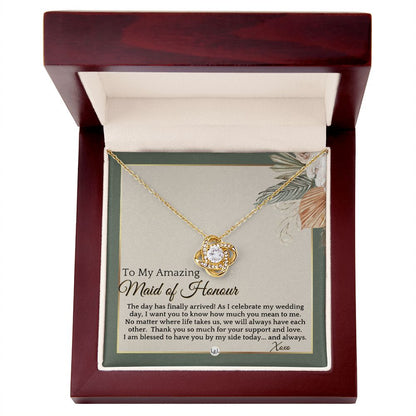 Maid of Honour Gift - On My Wedding Day - Great Wedding Party Thank You Gift From The Bride , Sage Green & Boho Wedding Theme - Liliana and Liam