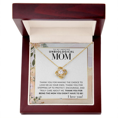 Unbiological Mom Gift - Thank You - Present for Stepmom, Bonus Mom, Second Mom, Unbiological Mom, or Other Mom - Great For Mother's Day, Christmas, Her Birthday, Or As An Encouragement Gift - Liliana and Liam