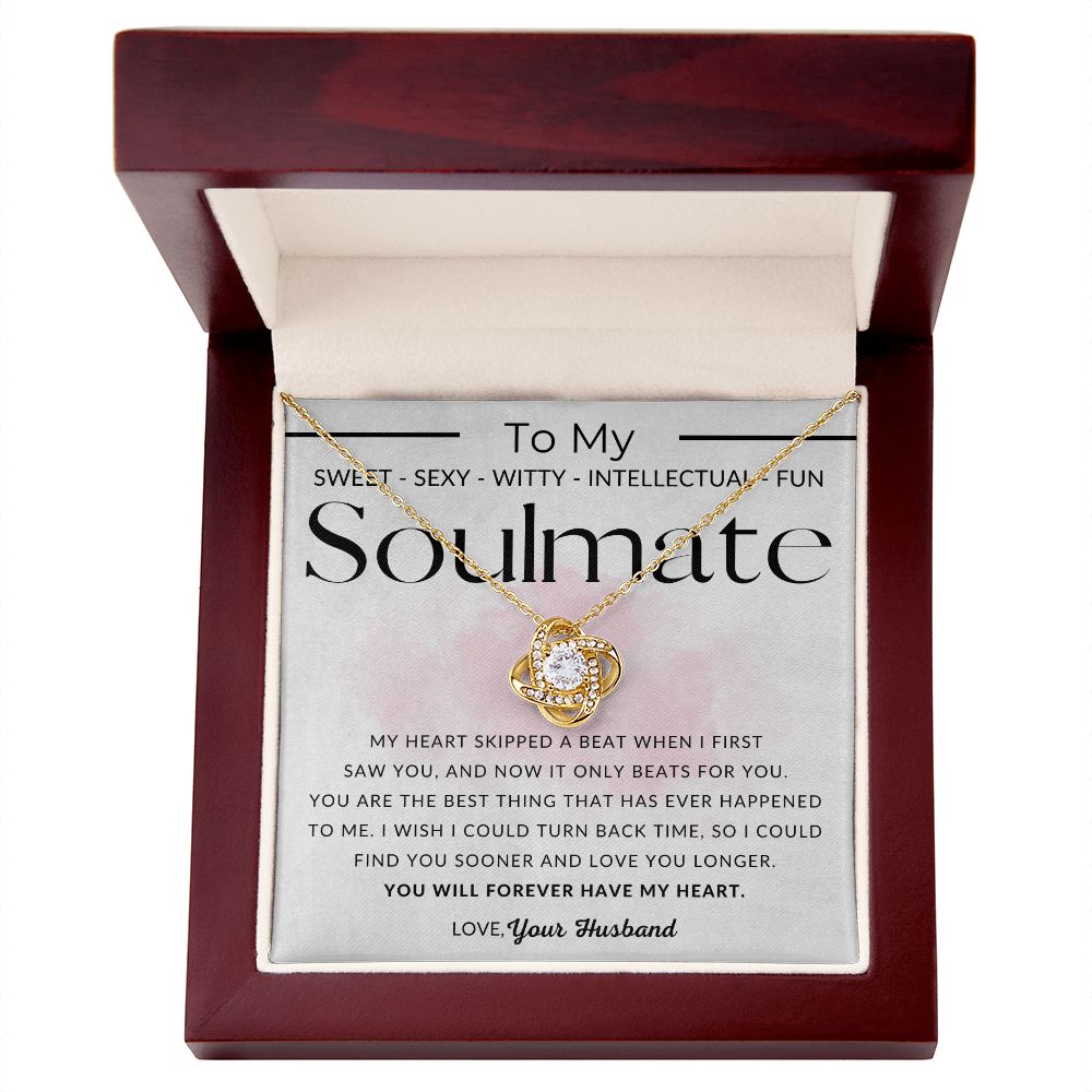 Soulmate, Forever-  To My Wife Necklace - From Husband - Christmas Gifts, Birthday Present, Wedding Anniversary Gift, Valentine's Day