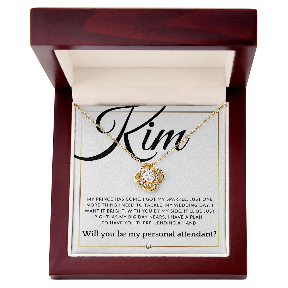 Wedding Personal Attendant Proposal - Hot Mess Without You - Custom Name - Elegant White and Gold Wedding Theme