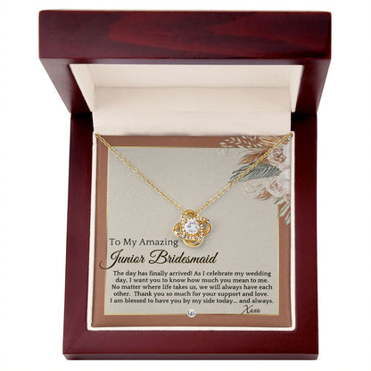 Junior Bridesmaid Gift - On My Wedding Day For Jr. Bridesmaid - Wedding Party Thank You Gift , Terracotta, Rust And Gold Wedding Theme - Liliana and Liam
