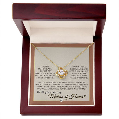 Matron of Honor Proposal Gift - Unique Be My MOH Gift From Bride - I Need You - Wedding Party , Terracotta, Rust And Gold Wedding Theme - Liliana and Liam