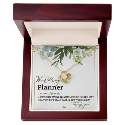 Wedding Event Planner Gift - Thank You From Bride & Groom - Gratitude Gift, Token of Appreciation , White and Green, Eucalyptus Wedding - Liliana and Liam