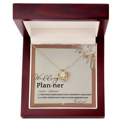 Wedding Event Planner Gift - Thank You From Bride & Groom - Gratitude Gift, Token of Appreciation , Terracotta, Rust And Gold Wedding Theme - Liliana and Liam