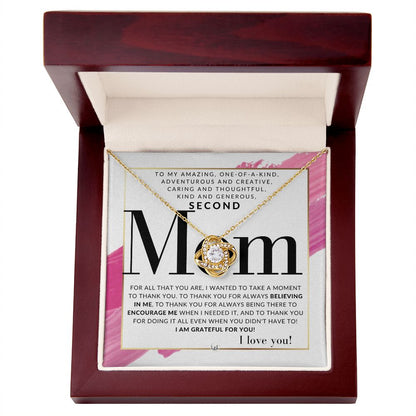 Gift For Your Second Mom - Present for Stepmom, Bonus Mom, Second Mom, Unbiological Mom, or Other Mom - Great For Mother's Day, Christmas, Her Birthday, Or As An Encouragement Gift - Liliana and Liam