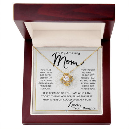 Gift for Mom - Every Step - To My Mother, From Daughter - A Beautiful Women's Pendant Necklace - Great For Mother's Day, Christmas, or Her Birthday - Liliana and Liam