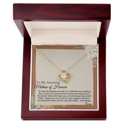 Matron of Honour Thank You Gift - On My Wedding Day Gift From Bride - Wedding Party Accessories , Terracotta, Rust And Gold Wedding Theme - Liliana and Liam
