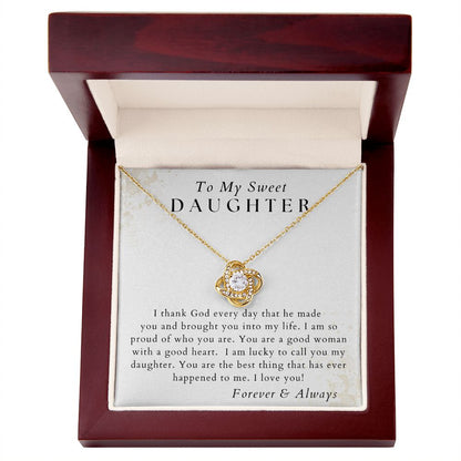 I Thank God For You - To My Sweet Daughter - From Mom, Dad, Parents - Christmas Gifts, Birthday Gift for Her, Graduation