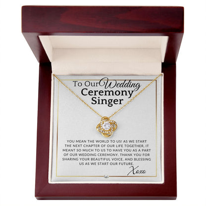 Wedding Ceremony Singer - Thank You Gift - Elegant White and Gold Wedding Theme - Liliana and Liam