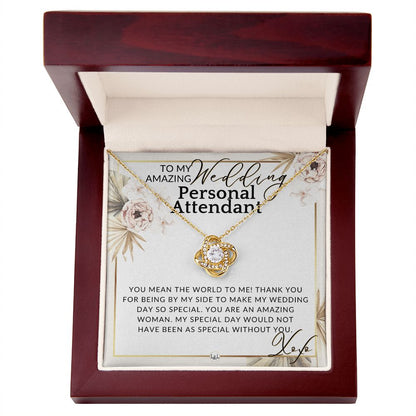 Wedding Personal Attendant Thank You Gift - Wedding Helper, Bridal Concierge, Lady in Waiting , Pink Floral and Boho Wedding Theme - Liliana and Liam
