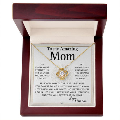 Gift for Mom, From Son - Because of You - Liliana and Liam
