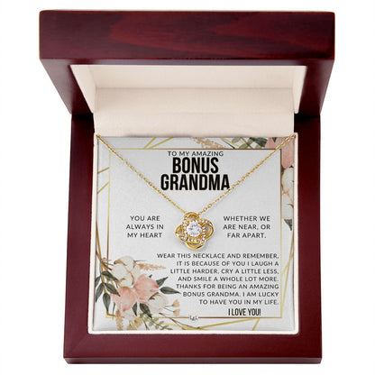 Bonus Grandma Gift - Beautiful Women's Pendant - From Granddaughter, Grandson, Grandkids - Great For Mother's Day, Christmas, or Birthday - Liliana and Liam