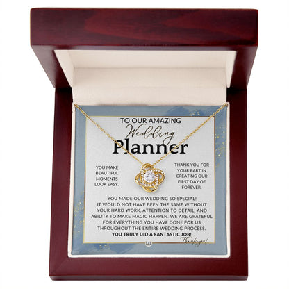 Wedding Event Planner Gift - Thank You From The Couple - Gratitude Gift, Token of Appreciation , Dusty Blue And Gold Wedding Theme - Liliana and Liam