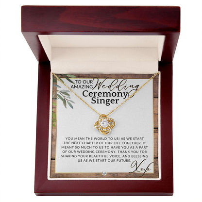 Wedding Ceremony Singer - Great Thank You Gift From Bride and Groom - Gratitude & Appreciation , Rustic and Wood Wedding Theme - Liliana and Liam