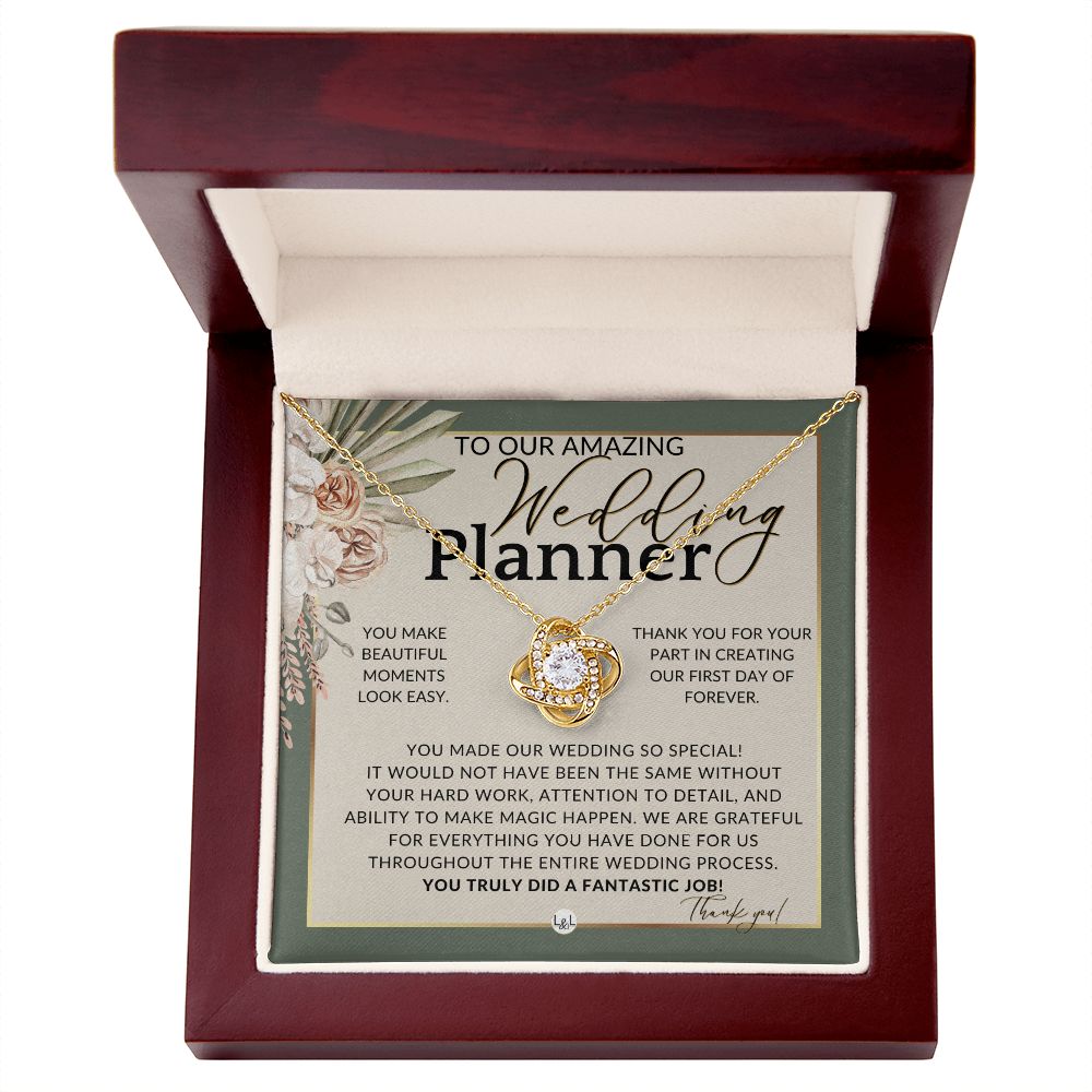 Wedding Event Planner Gift - Thank You From The Couple - Gratitude Gift, Token of Appreciation , Sage Green & Boho Wedding Theme