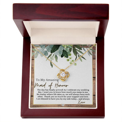 Maid of Honour Gift - On My Wedding Day - Great Wedding Party Thank You Gift From The Bride , Rustic and Wood Wedding Theme - Liliana and Liam