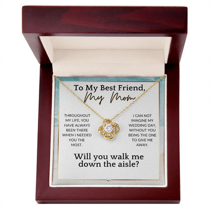 Mom, Will You Walk Me Down The Wedding Aisle, Give Me Away Proposal, Mother of the Bride Gift , Beach and Destination Wedding Theme - Liliana and Liam