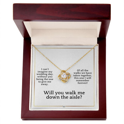 Will You Walk Me Down The Aisle - Give Me Away Proposal - Elegant White and Gold Wedding Theme - Liliana and Liam