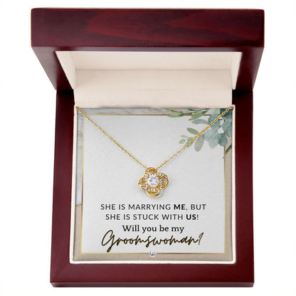 Groomswoman Proposal - Gift From Groom - Will You Be My Groomswoman - Wedding Party Accessories , Beach and Destination Wedding Theme - Liliana and Liam