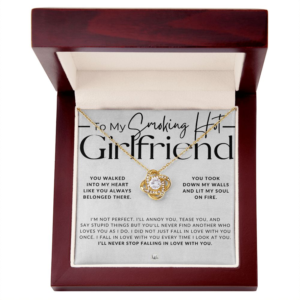 My Smoking Hot Girlfriend - You Lit My Soul On Fire - Thoughtful and Romantic Gift for Her - Soulmate Necklace - Christmas, Valentine's, Birthday or Anniversary Gifts