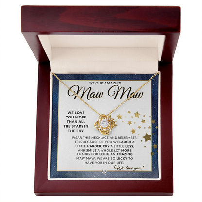 Our Maw Maw Gift - Meaningful Necklace - Great For Mother's Day, Christmas, Her Birthday, Or As An Encouragement Gift - Liliana and Liam