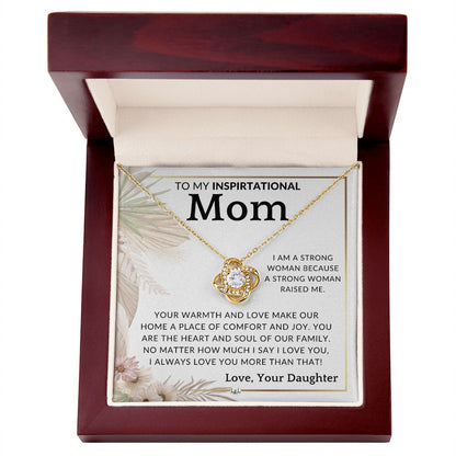 Gift for Mom - Strong Woman - To Mother, From Daughter - Beautiful Women's Pendant Necklace - Great For Mother's Day, Christmas, or Her Birthday - Liliana and Liam