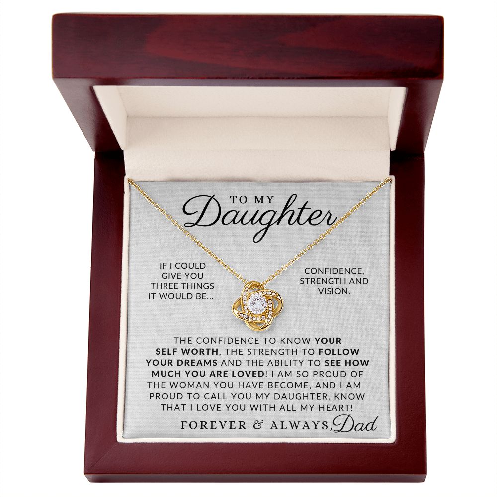 Forever And Always - To My Daughter (From Dad) - Father to Daughter Gift - Christmas Gifts, Birthday Present, Graduation Necklace, Valentine's Day