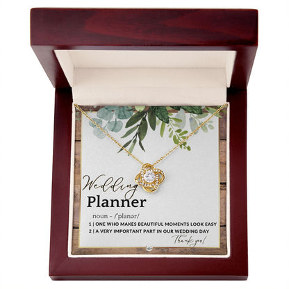 Wedding Event Planner Gift - Thank You From Bride & Groom - Gratitude Gift, Token of Appreciation , Rustic and Wood Wedding Theme - Liliana and Liam