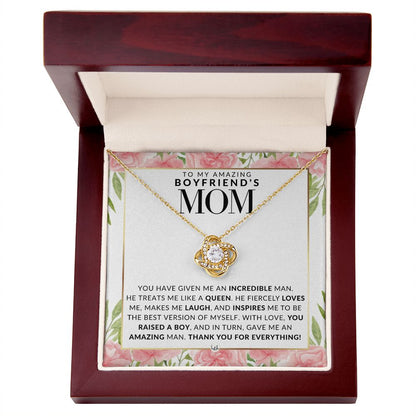Boyfriend's Mom Necklace - Great For Mother's Day, Christmas, Her Birthday, Or As An Encouragement Gift - Liliana and Liam
