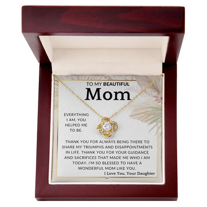 Gift for Mom - You Helped Me - To Mother, From Daughter - Beautiful Women's Pendant Necklace - Great For Mother's Day, Christmas, or Her Birthday - Liliana and Liam