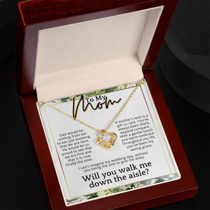 Mom, I'd Love You To Walk Me Down The Aisle - Give Me Away Proposal, Mother of the Bride Gift , White and Green, Eucalyptus Wedding - Liliana and Liam