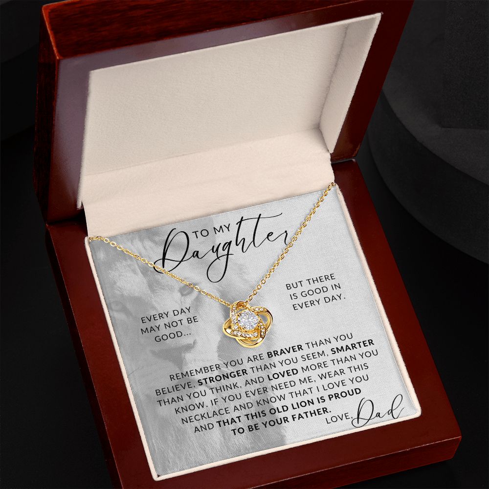 Proud of You Daughter - To My Daughter (From Dad) - Father to Daughter Necklace